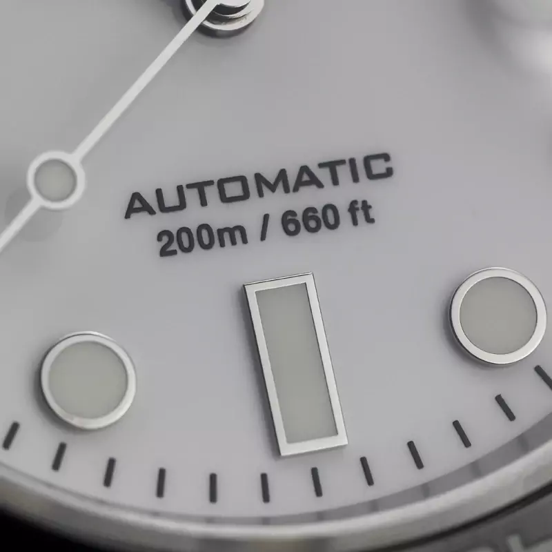 Cronos Sub Duiker Mannen Horloge Witte Wijzerplaat Keramische Bezel 200M Waterdicht Glideclasp Geborsteld Armband L6005 Pt5000 Automatisch Horloge