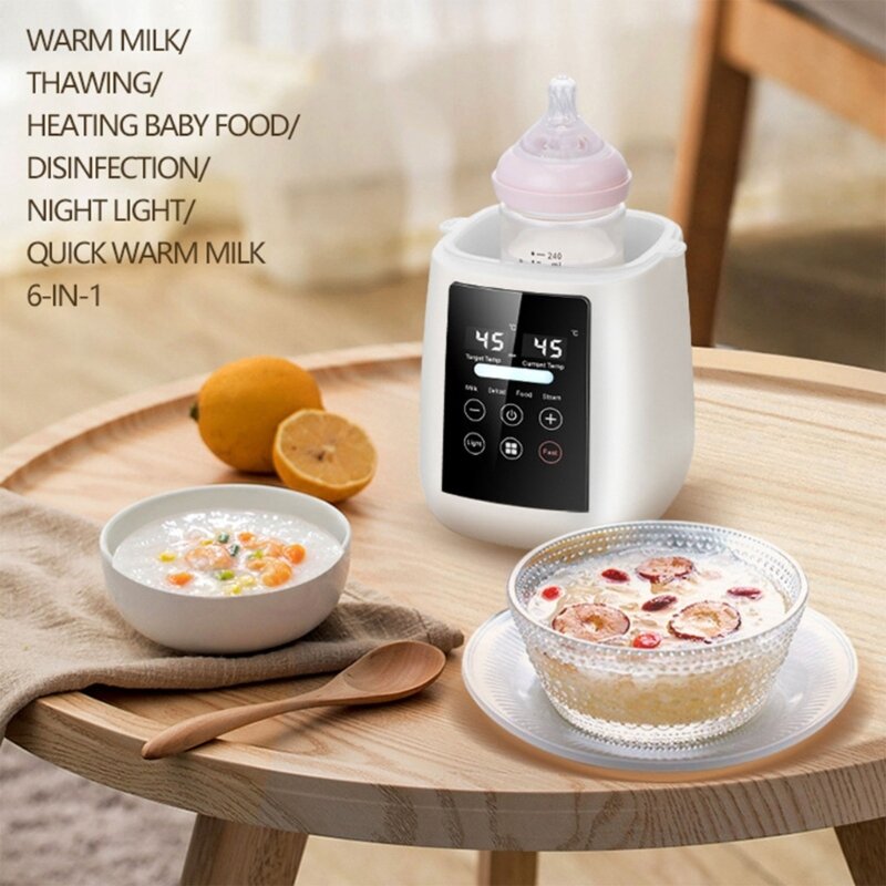 Chauffe-biberon numérique 6 en 1, chauffe-lait pour bébé, rapide, sûr et pratique, léger pour les mères occupées