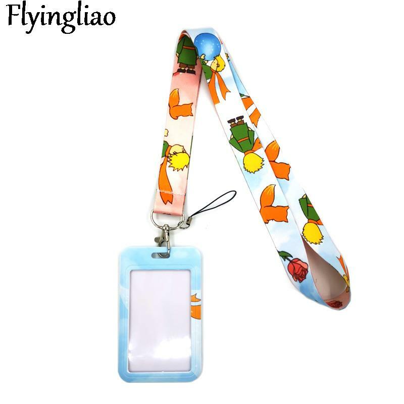 Little Prince Light blue Key lanyard Car KeyChain ID Card Pass Gym Mobile Phone Badge Kids Keys Ring Holder Jewelry Decorations