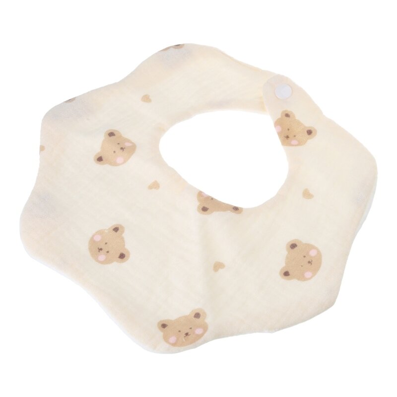 Babador para dentição bebês, babador para alimentação recém-nascidos, toalha pano, bandana, babador, 4 camadas, algodão