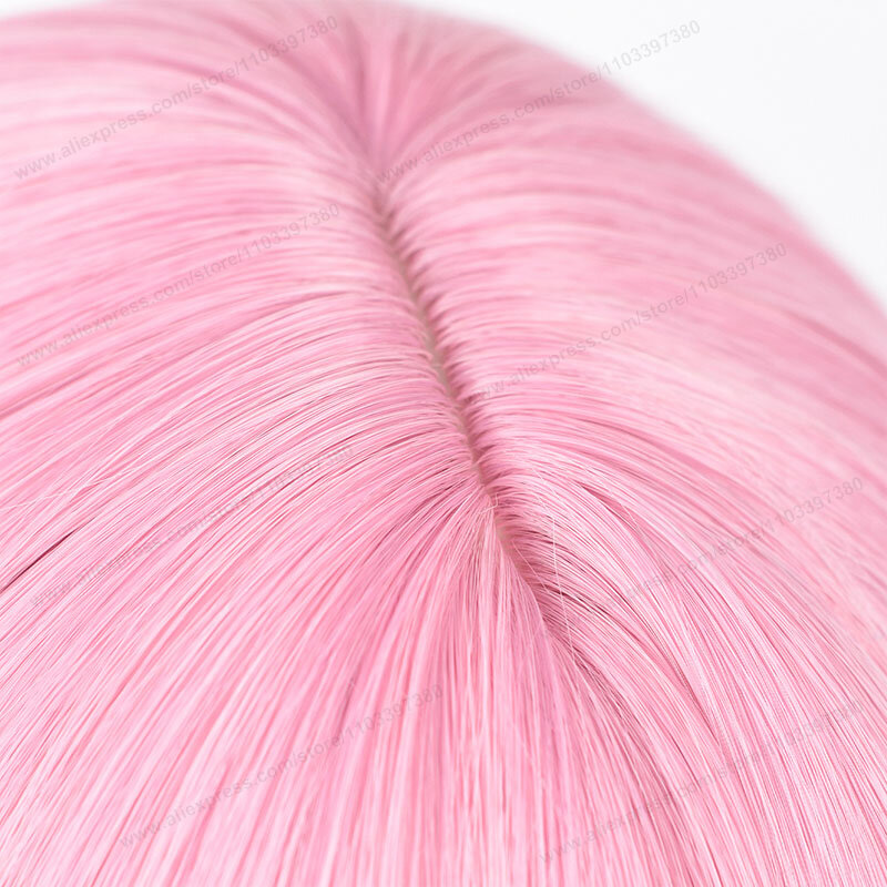 Ootori Emu Cosplay Wig, Cabelo Rosa Curto, Resistente ao Calor, Perucas Sintéticas, Boné, Emu Anime, 34cm