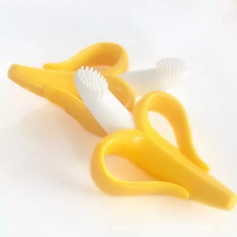 Baby Siliconen Training Tandenborstel Bpa Gratis Bananenvorm Veilige Waggel Bijtring Speelgoed Tandjes Ring Cadeau Baby Baby Kauwen