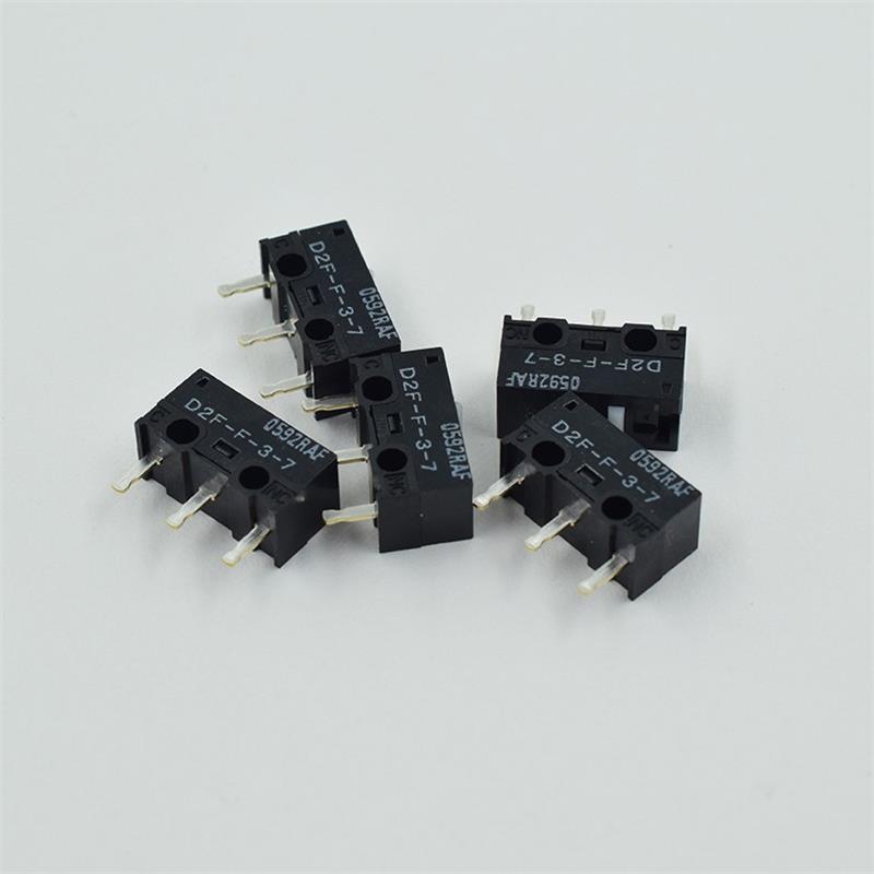 Snap Action Snap, D2F - L L2 L3 01L L-D3 N.C SPDT Travel Micro Switch para Omron Mouse, êmbolo, 3A, 125VAC, 30VDC, 1.47N
