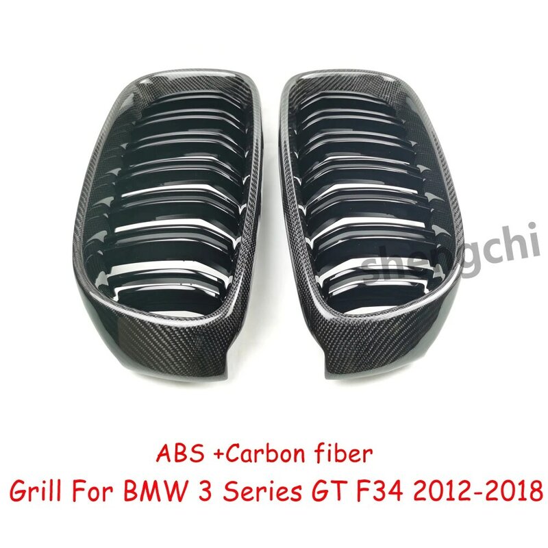 F34 ABS Carbon Fiber Front Bumper Grill For BMW 3 Series GT F34 318i 320i 328i 330i 335i 340i Replacement Grill 2012-2018