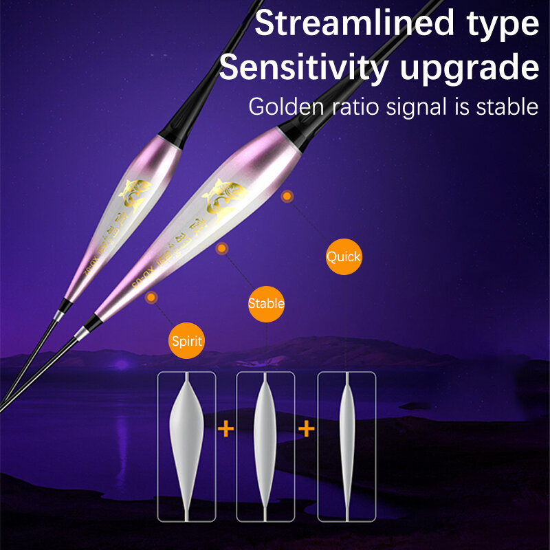 Highly Sensitive Bite Color-Changing Electronic Drift Luminous Drift Day And Night Dual-Use Gravity Sensing Bighead Carp Floatin