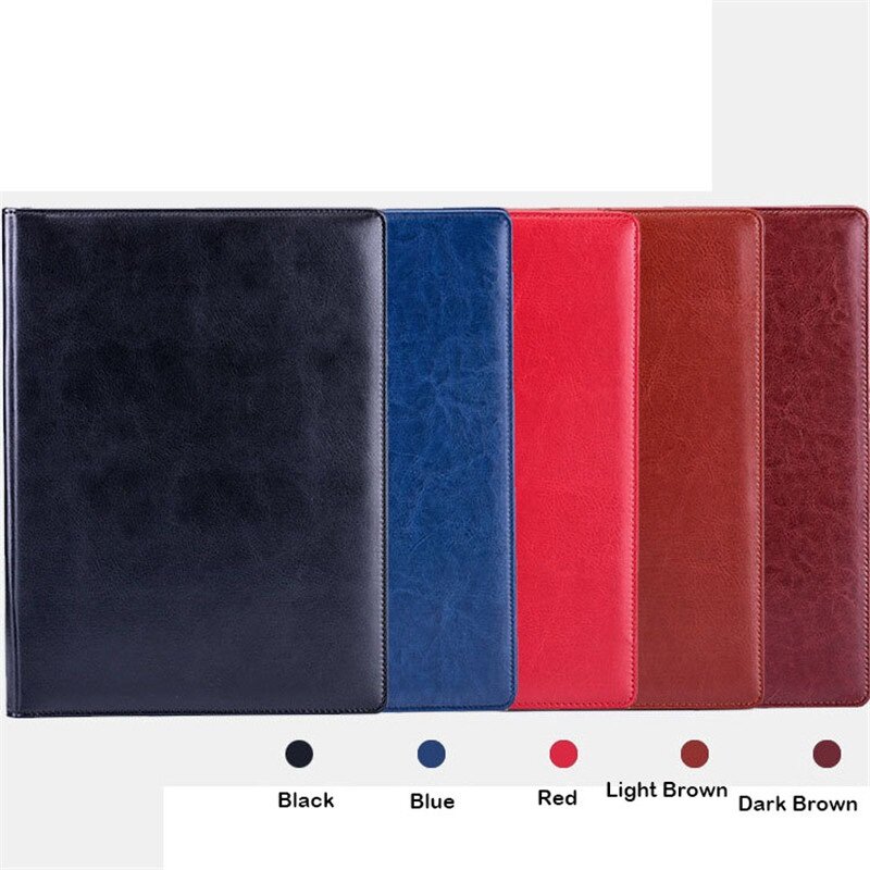 A4 PU Leather Business Padfolio Organizer Case Vintage Binder Manager Document Pads Office File Folder with Calculator