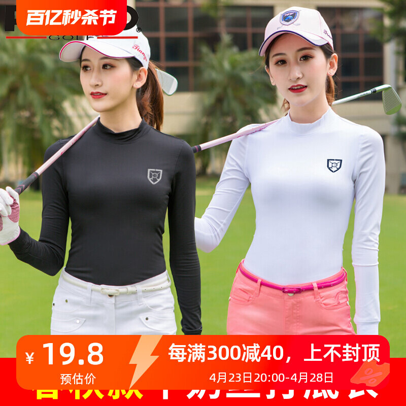 2024 musim panas Golf wanita tabir surya lengan panjang Ultra tipis es sutra bawah