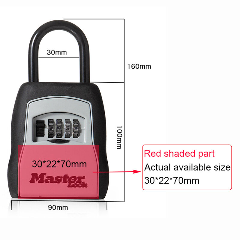 Master Password Key Box, Outdoor Key Safe, Wall-montado Storage Lock, Decorative Password Box