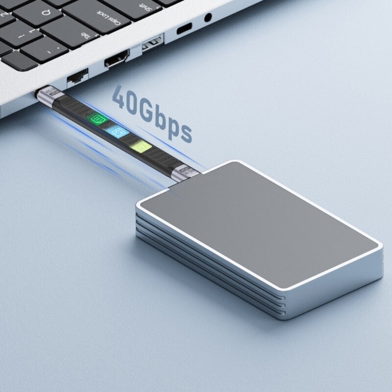 Hochgeschwindigkeits-USB-C-Kabel, Typ-C-Stecker auf Typ-C-Stecker, Ladekabel, 240 Schnellladung, 8K-Video, 40 Gbit/s für