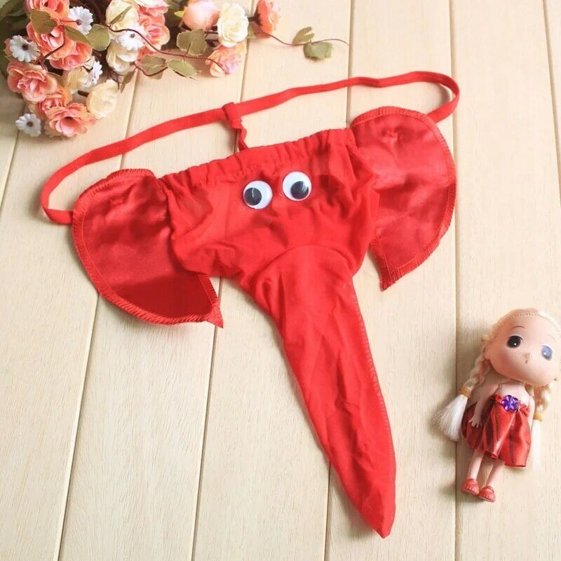 Sexy Men Underwear Elephant Bulge Pouch Mens Elastic T Back Lingerie Thong Erotic Underwear Gay Sexy Sissy Thong Panties