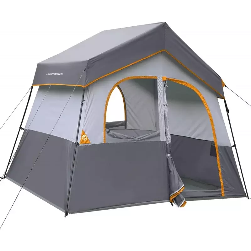 HIKERGARDEN-Portátil Barraca Camping, Tenda Familiar para Camp, Windproof Tecido Cabin, Caminhadas ao ar livre, fácil Set Up, 6 pessoas, B