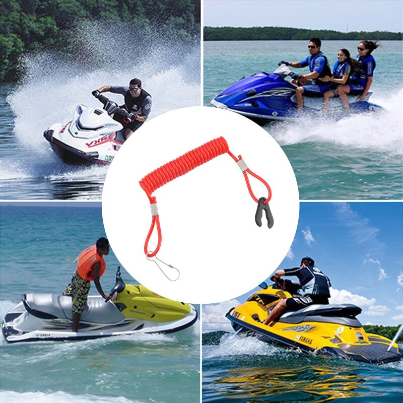 Keys with Lanyard Marine Parts Boat Stop Motor Engine Lanyard Tether Safety Cord for Marine