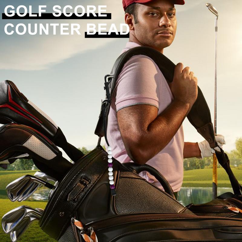 Manik-manik Golf penghitung Skor Golf manik-manik penghitung Golf dengan klip manik skor untuk tas Golf untuk akses mudah