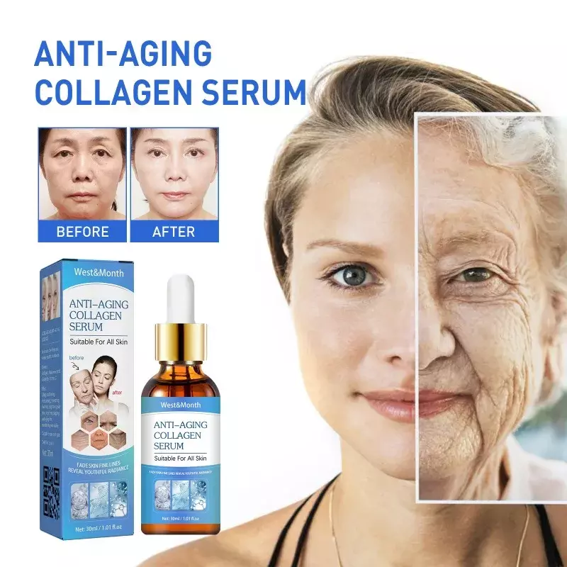 Anti Envelhecimento Colágeno Firmante Essência Soro, Eye Skin Care Soro, Fade Fine Lines, Hidratante Nasal Fold, Remover Rugas