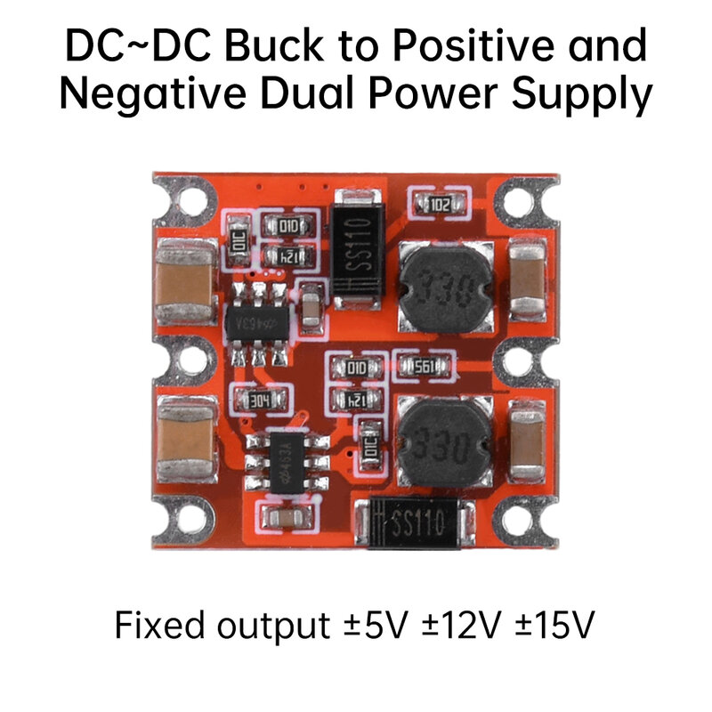 DC-DC Step-Down Power Module, Conversores de Tensão Positiva e Negativa, Buck Power Adapter, 7-50V a ± 5V, ± 12V