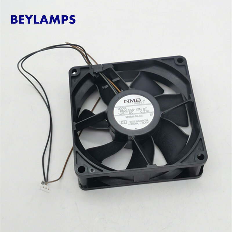 Projector Fan for NMB 08025SS-12N-AT 12V 0.21A Cooling Fan 80mm 80X80X25mm 3pin