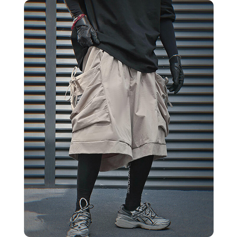 Unisex Zomer Knielengte Werkkleding Shorts Katoen Japanse Trendy High Street Part Shorts Cargobroek Heren Kleding Harajuku