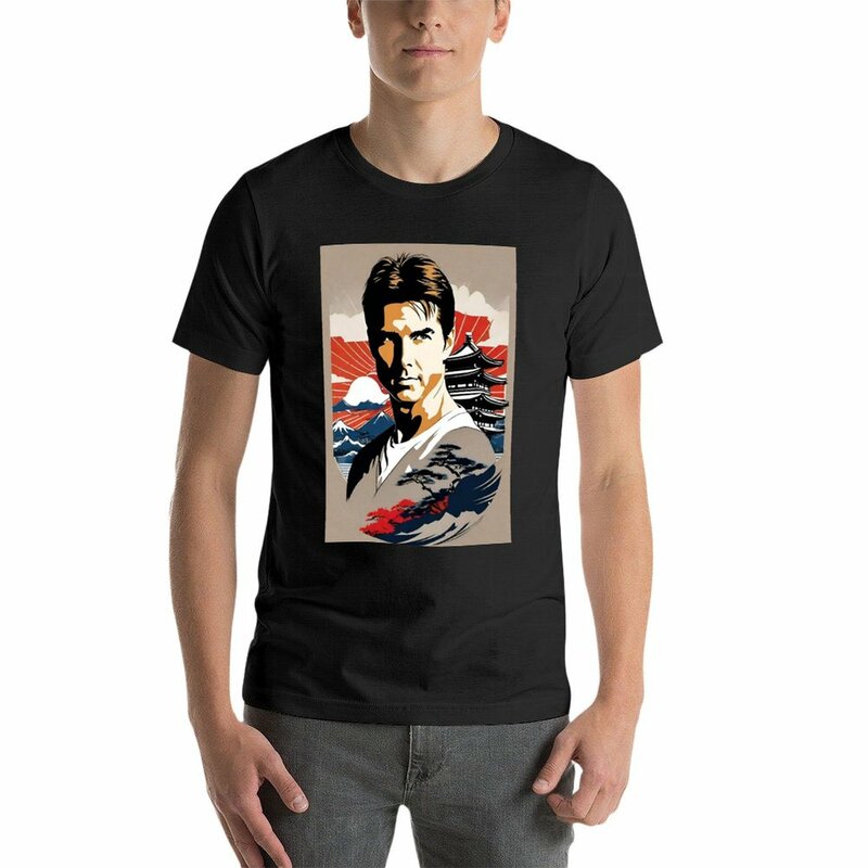 Kaus seni budaya Jepang T-Shirt Tom Cruise di tampan muda Atasan grafis pakaian musim panas kaus berat untuk pria