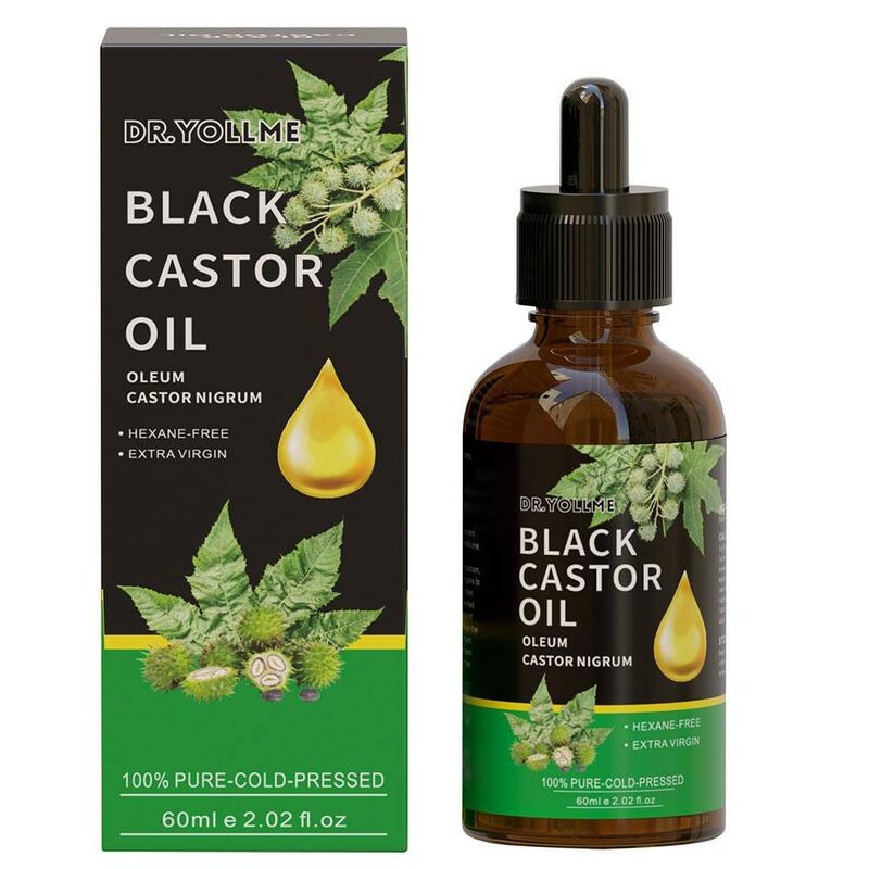 Black Castor Oil para a pele Nutritivo, Massagem Óleo Essencial, envelhecimento produtos, o crescimento das sobrancelhas, impede o cuidado do cabelo, O9r2
