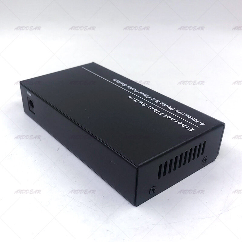 2SFP4E 10/100/1000M Gigabit Ethernet Switch Ethernet Fiber Optical Media Converter 4RJ45 & 2 * SFP พอร์ตไฟเบอร์