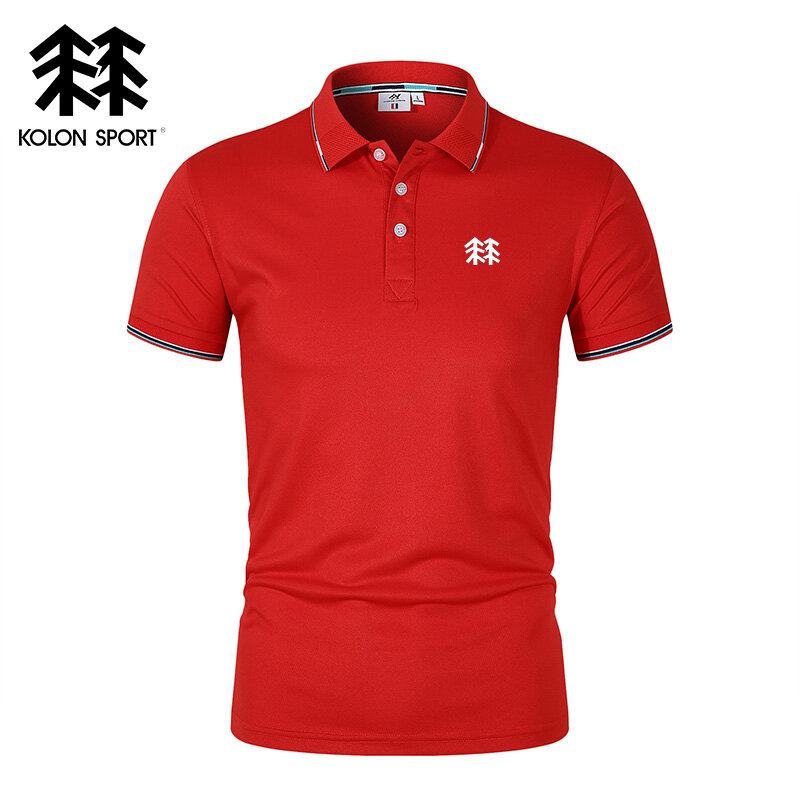 2024 Geborduurde Kolonsport Heren Ademende Poloshirt Zomer Nieuwe Zakelijke Vrijetijd Hoge Kwaliteit Revers Poloshirt Voor Heren