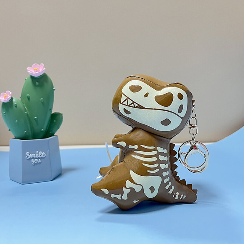 1Pcs Tyrannosaurus Rex Pendant Doll Pendant New Glowing Reflective Skeleton Dinosaur Cool Key Chain Fashione Birthday Gift