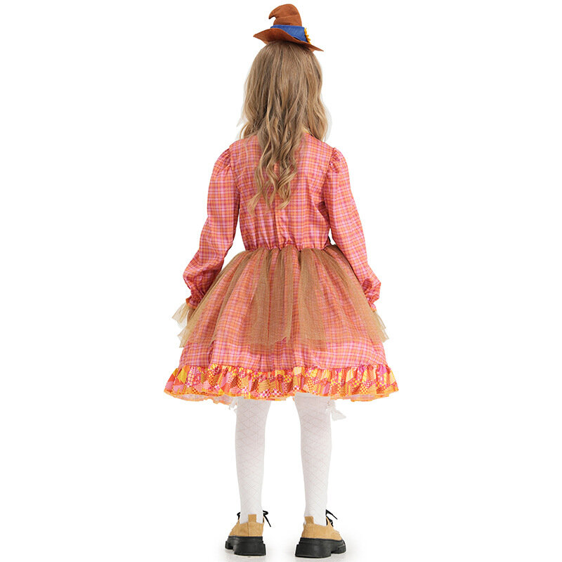 마법사 유아 소녀 허수아비 멋진 드레스, 할로윈 코스튬 2023 소년 허수아비 코스튬