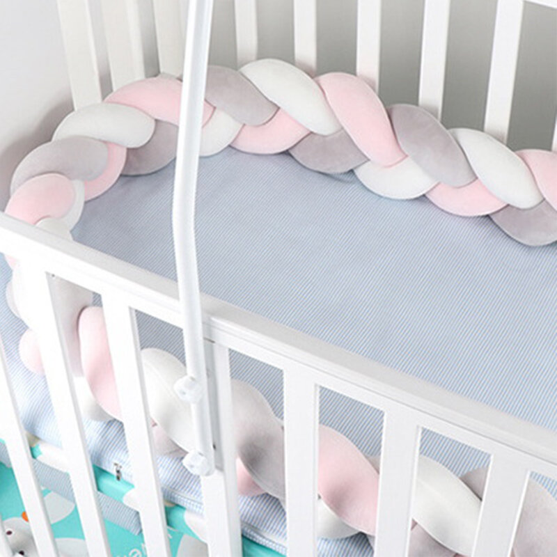ベビーベッドプロテクター,幼児用クッション,柔らかく,手作りのぬいぐるみ枕の装飾,2m