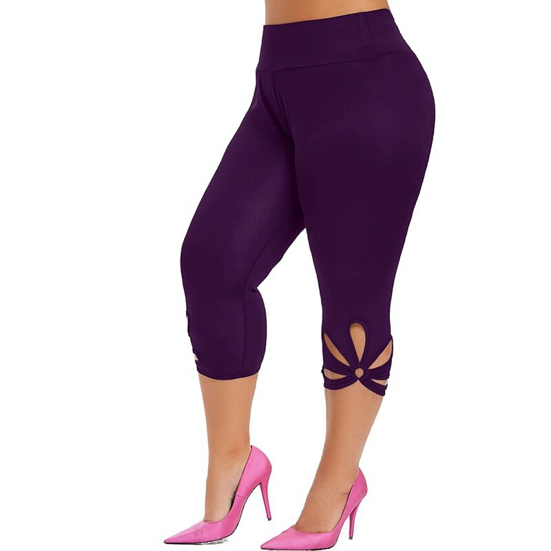 Leggings elásticos de talla grande para Mujer, pantalones cortos informales sin costuras, Capri, cintura elástica, Verano