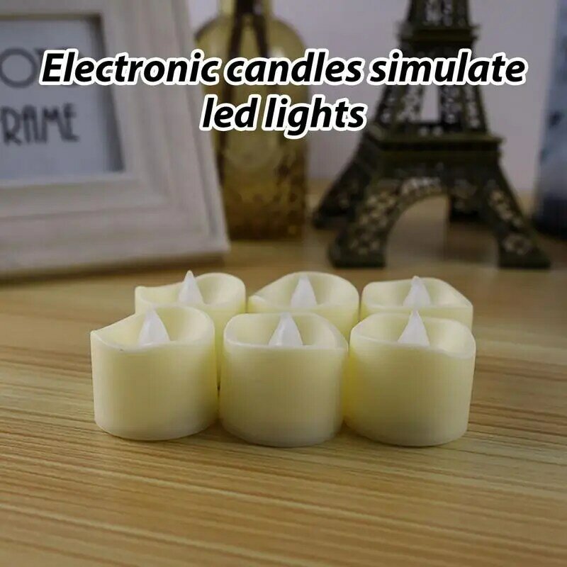 Simulazione di candele elettroniche led candle light 3D wick LED sfarfallio senza fiamma fai da te atmosfera creativa luce romantica