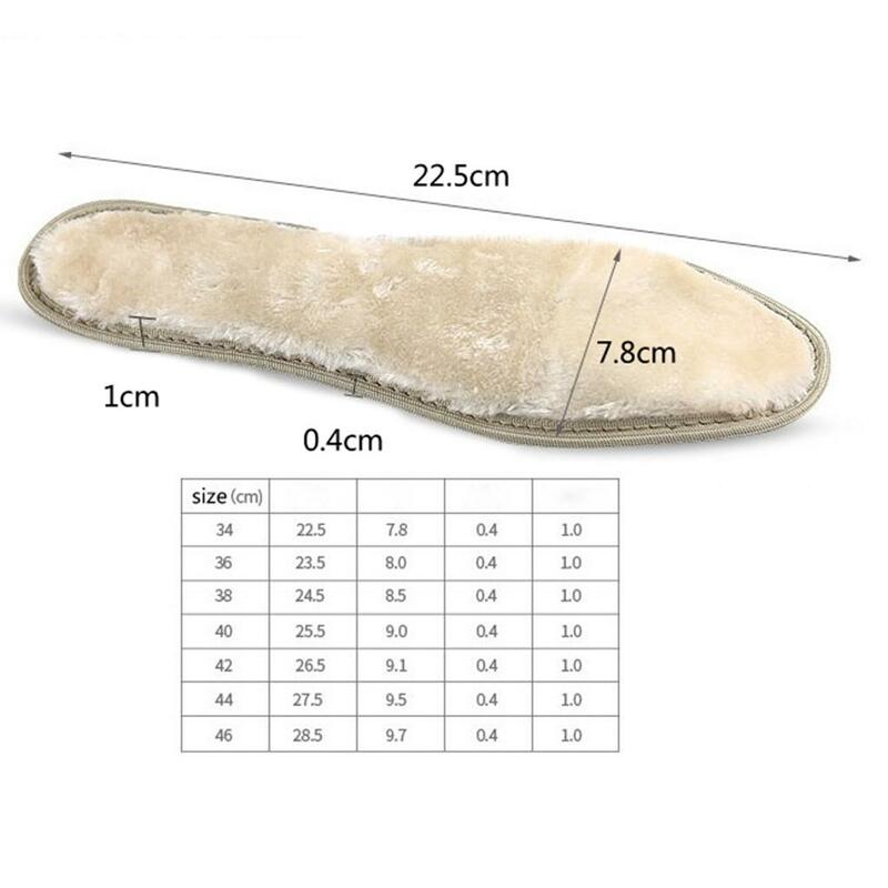 2-4pack Warm Plush Bamboo Insoles Shoe Pads for Men Women Shoes Boot