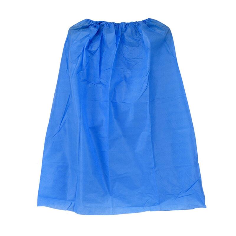 10 Pieces Disposable Bath Towel Fleece for Spa with Adjustable Clasp Blue