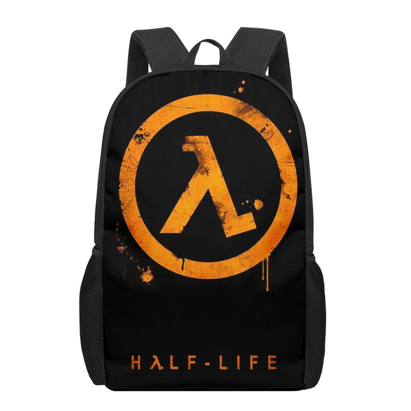 Half Life Game Print School Bags for Teenage Girls Boys Casual Children Bookbags Kids Backpacks Student Large Capacity Backpack