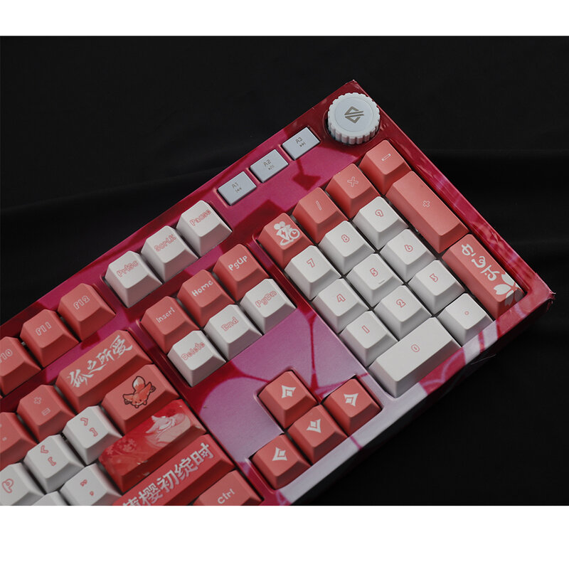ملحقات لوحة المفاتيح من Beauty Yae Miko زينة لوحة المفاتيح ملحقات أنيمي ارتفاع الكرز لوحة المفاتيح التأثيرية قبعات المفاتيح تأثير Genshin