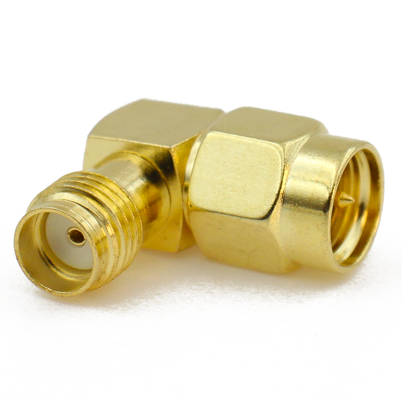 SMA Male to SMA Female Right angle 90 Degree Gold-Plated Adapter for WIFI Antenna2G/3G/4G LTE Antenna/Extension FPV RF Connector