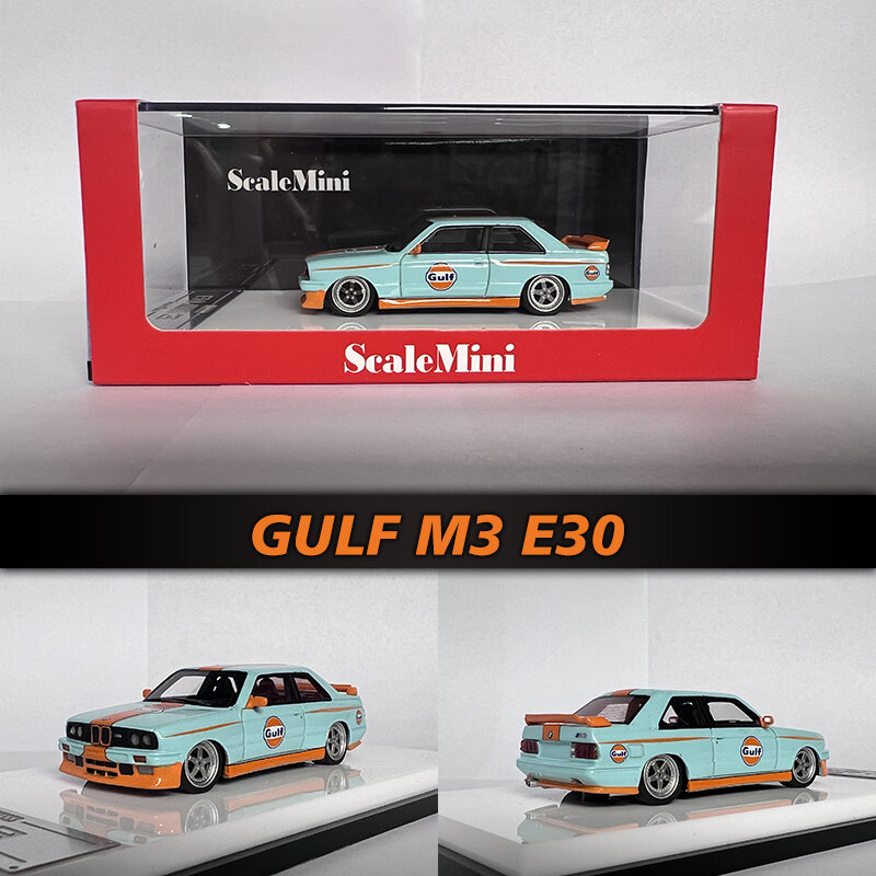 مجموعة طراز سيارة ديوراما راتنج ScaleMini-Mini ، ألعاب مصغرة ، الخليج M3 MK1 E30 ، 1:64