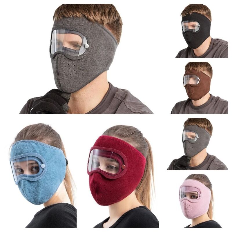 Maski narciarskie termiczna moda wiatroszczelne, pyłoszczelne nauszniki maska przeciwmgielna ochrona przed soczewkami osłona twarzy zimową maską wędkarską