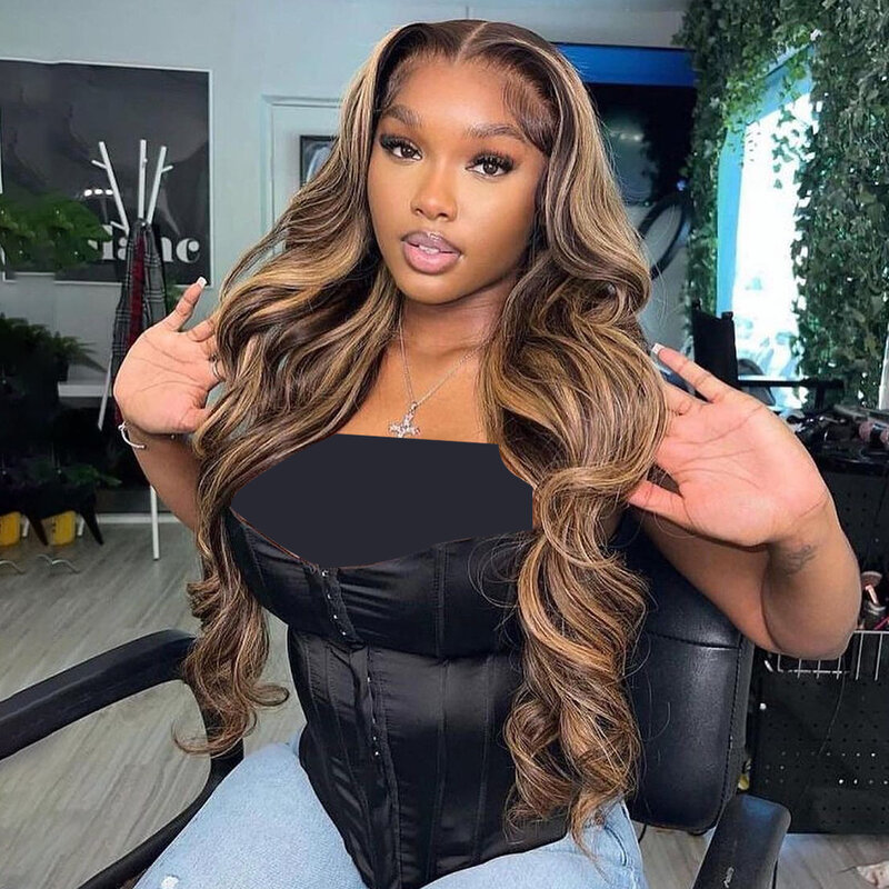 Highlight Wig Human Hair Body Wave 13X6 Hd Lace Frontal Wigs Hd Lace Wig 13X6 Human Hair Glueless 13X4 Lace Front Human Hair Wig