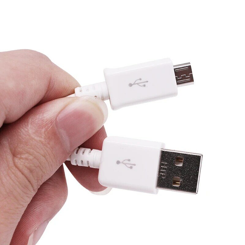 Micro USB para cabo de dados USB para Raspberry Pi, 100cm, linha de dados 15cm, preto e branco, carregador de energia