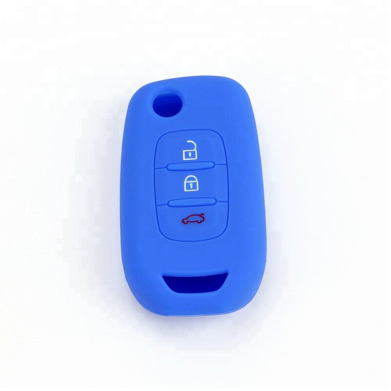 RYHX-Étui porte-clés en silicone pour clé de voiture Koleos, sac de protection en caoutchouc, télécommande, design cool