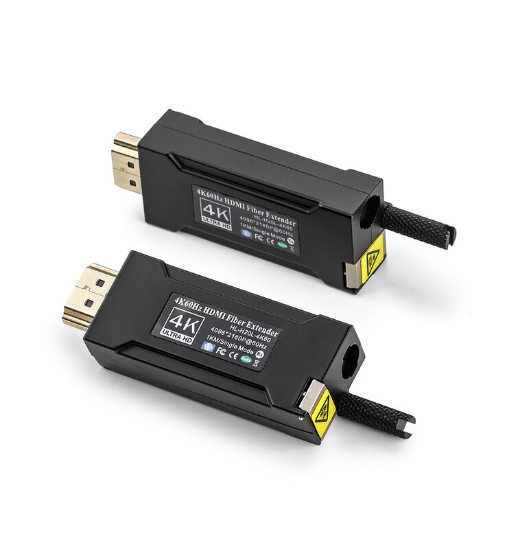 HDMI 2.0 sobre fibra óptica extensor, Mini HDMI para conversor de fibra óptica, 4K 60Hz