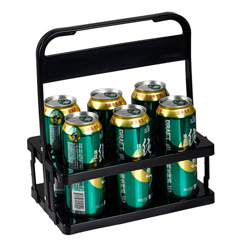 Opvouwbare 6 Fles Carrier Rack Drinken Carrier Drank Levering Houder Bier Carrying Rek Mand Wijn Caddy Stand Organizer