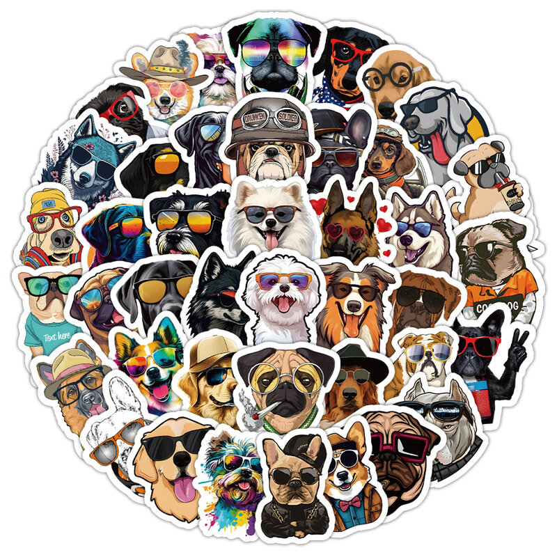Animal Graffiti adesivo de desenho animado para decoração, óculos, cachorro, iPad, computador, bagagem, capacete, copo de água, guitarra, DIY, clipart, brinquedo, novo, 2024
