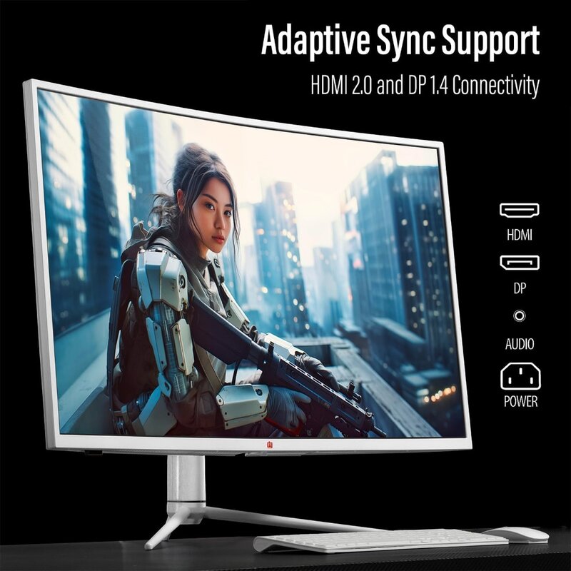 Monitor curvado ultraancho para juegos, 2560x1440, HDR400, 165Hz, 99% sRGB, HDMI 2,0, DP 1,4, 39