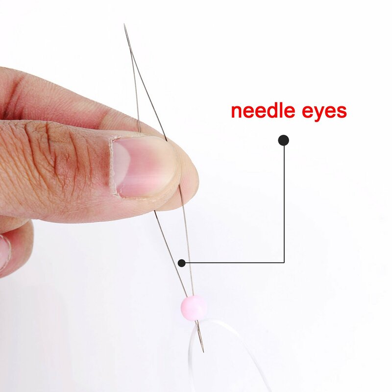 5Pc เข็มลูกปัดเข็ม Big Eye DIY ลูกปัดเข็มพับประดับด้วยลูกปัด Pins เปิดเข็มสำหรับเครื่องประดับทำเครื่องมือ