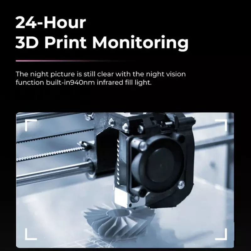 Crealiteit Nevelcamera Nieuwe Upgrade 3D-printer 24 Uur Real-Time Monitoring Time-Lapse Filmen Spaghetti Detectie Handmatige Focus