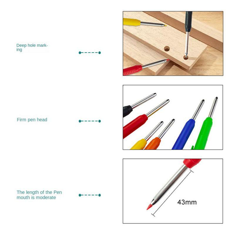 Solidne ołówek automatyczny stolarskie z ostrzałką do obróbki drewna długi szal na głowę materiałów zestaw ołówków stolarskich