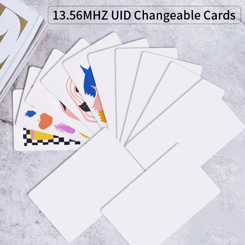 RFID UID 카드 13.56MHz 블록 0 섹터 쓰기 가능 IC 카드 클론, 변경 가능한 스마트 Keyfobs 키 태그 S50, 1K 액세스 수정 가능, 5 개, 10 개