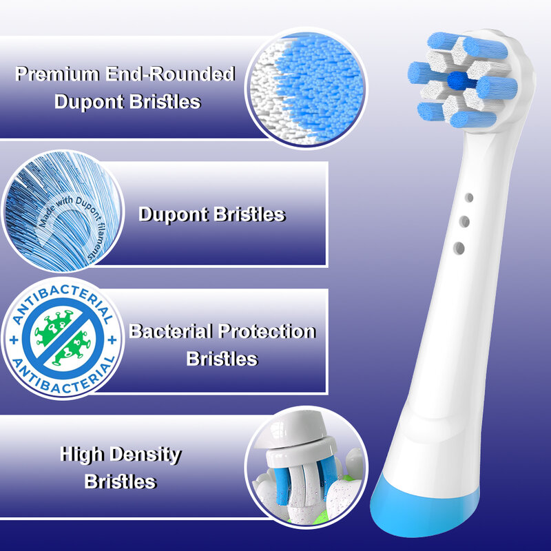 หัวแปรงเปลี่ยนแปรงสีฟันไฟฟ้า16ชิ้นใช้ได้กับ Oral-B IO 3/4/5/6/7/8/9/10ชุดทำความสะอาดได้อย่างดีที่สุดสำหรับ Oral-B IO