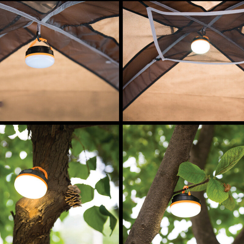 USB carregamento lanterna LED com ímã, pendurado acampamento lâmpada, tenda luz, casa, emergência, camping